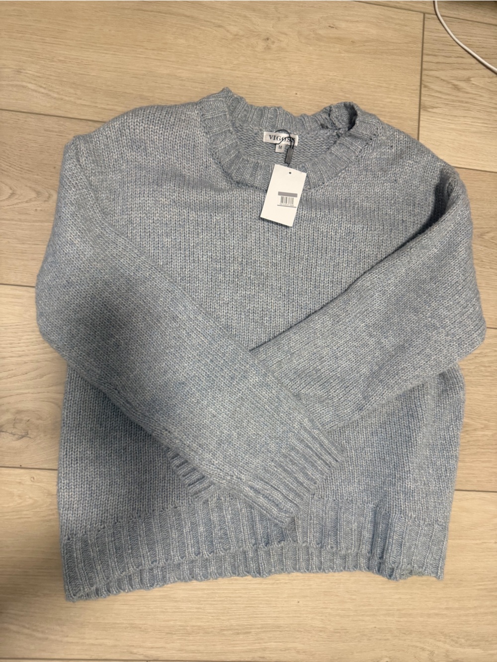 Vigoss Light Blue Crewneck Knit Sweater